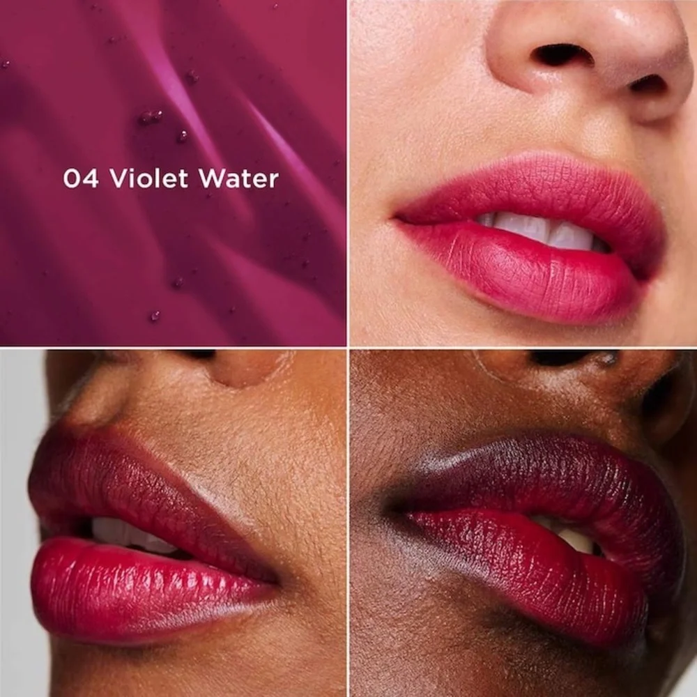 Lightly used Clarins Water Lip Stain - 4 Violet Water - vibrant berry